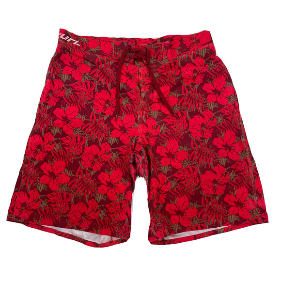 Rip Curl Board Shorts Mens 36 Red Floral Pocket - Picture 1 of 7